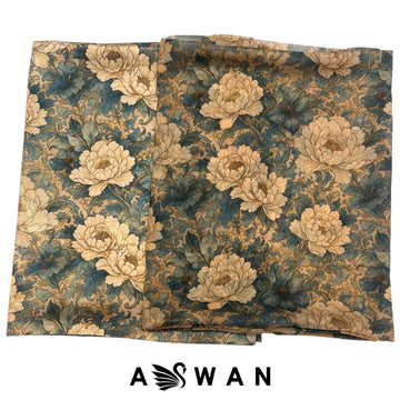 CHRYSANTHEN METALLIC SILK + CHIFFON SET
