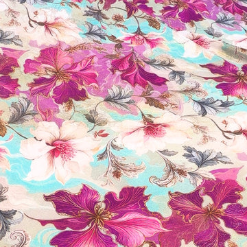 RHODORA METALLIC SILK + METALLIC CHIFFON SET