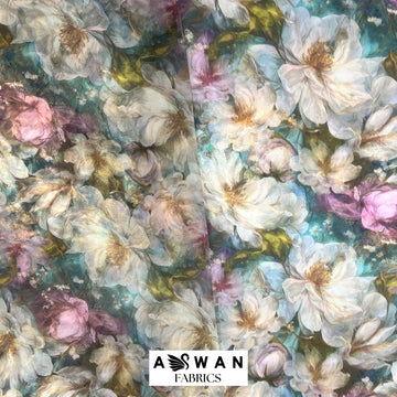 GARDEN OF REVERIE SILK & CHIFFON SET METALLIC