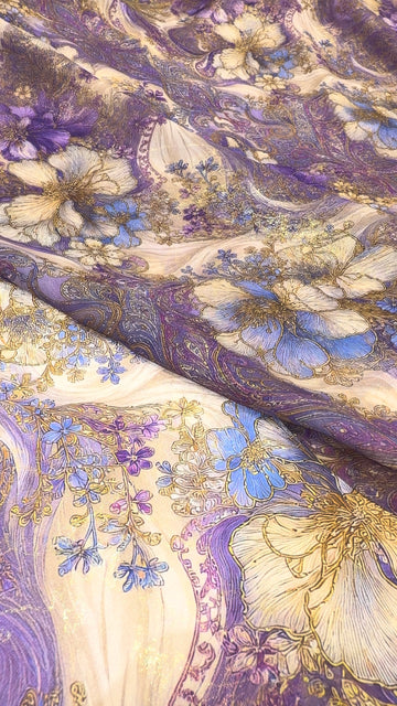 TOSHENE METALLIC SILK + METALLIC CHIFFON SET