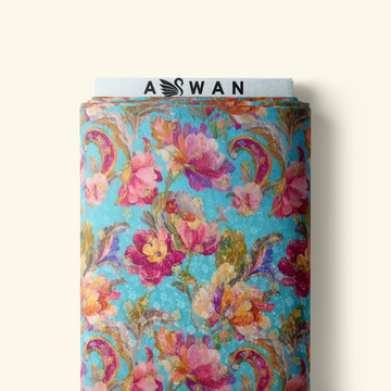 ZAIRAH PURE CREPE JACQUARD SILK WITH ZARI (حرير مطفي)