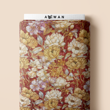 RUBY GARDEN METALLIC SILK