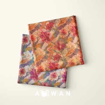 ELYVINA METALLIC SILK + METALLIC CHIFFON SET