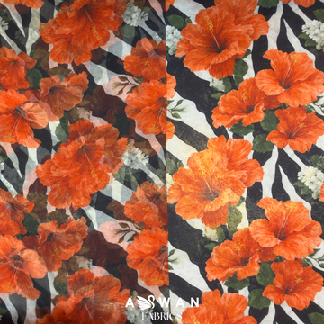 HIBISELLE METALLIC SILK + METALLIC CHIFFON SET