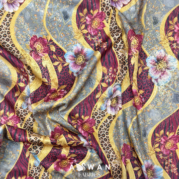 AZIQUE METALLIC JACQUARD SILK