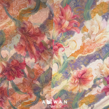 ELYVINA METALLIC SILK + METALLIC CHIFFON SET