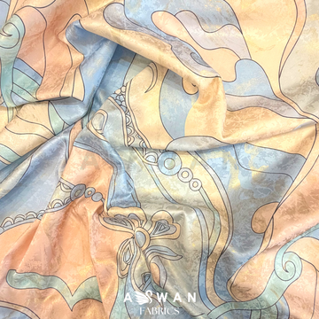 LANZOE METALLIC JACQUARD SILK