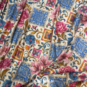SUARDI METALLIC JACQUARD SILK