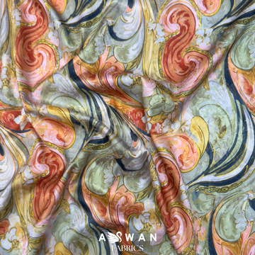 VOLUTE METALLIC JACQUARD SILK