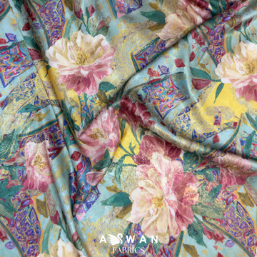 ZELLIJ METALLIC JACQUARD SILK