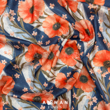 SEIGAIHA METALLIC JACQUARD SILK