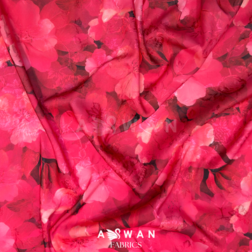 QIRMIZ JACQUARD SILK