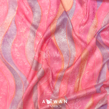 MOIRE METALLIC JACQUARD SILK