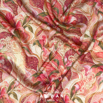 SAUTOIR METALLIC JACQUARD SILK