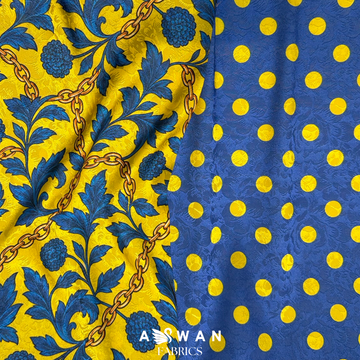 COBALIA JACQUARD SILK MEIZZA SET (الميزع)