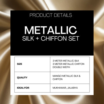 GLORIANA METALLIC SILK + METALLIC CHIFFON SET