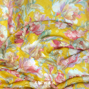 ZAIRAH PURE CREPE JACQUARD SILK WITH ZARI (حرير مطفي)